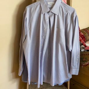 Blue and white cremieux 100% Pima cotton check